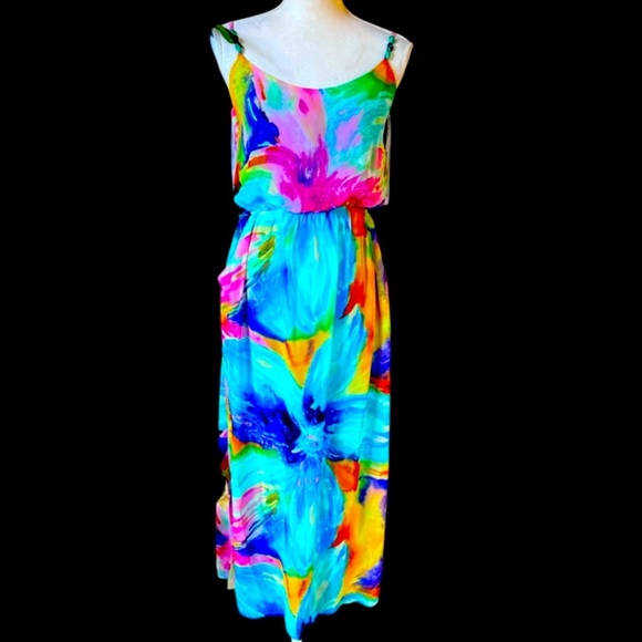 Bisou Bisou ladies, Maxi, sundress size 8, fully lined  excellent condition - Picture 1 of 14